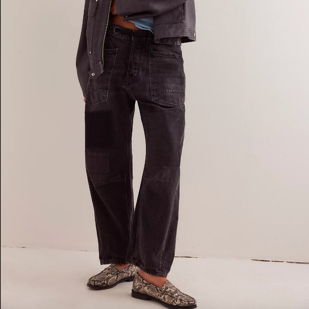 Free People We The Free Moxie Pull-On Barrel Jeans